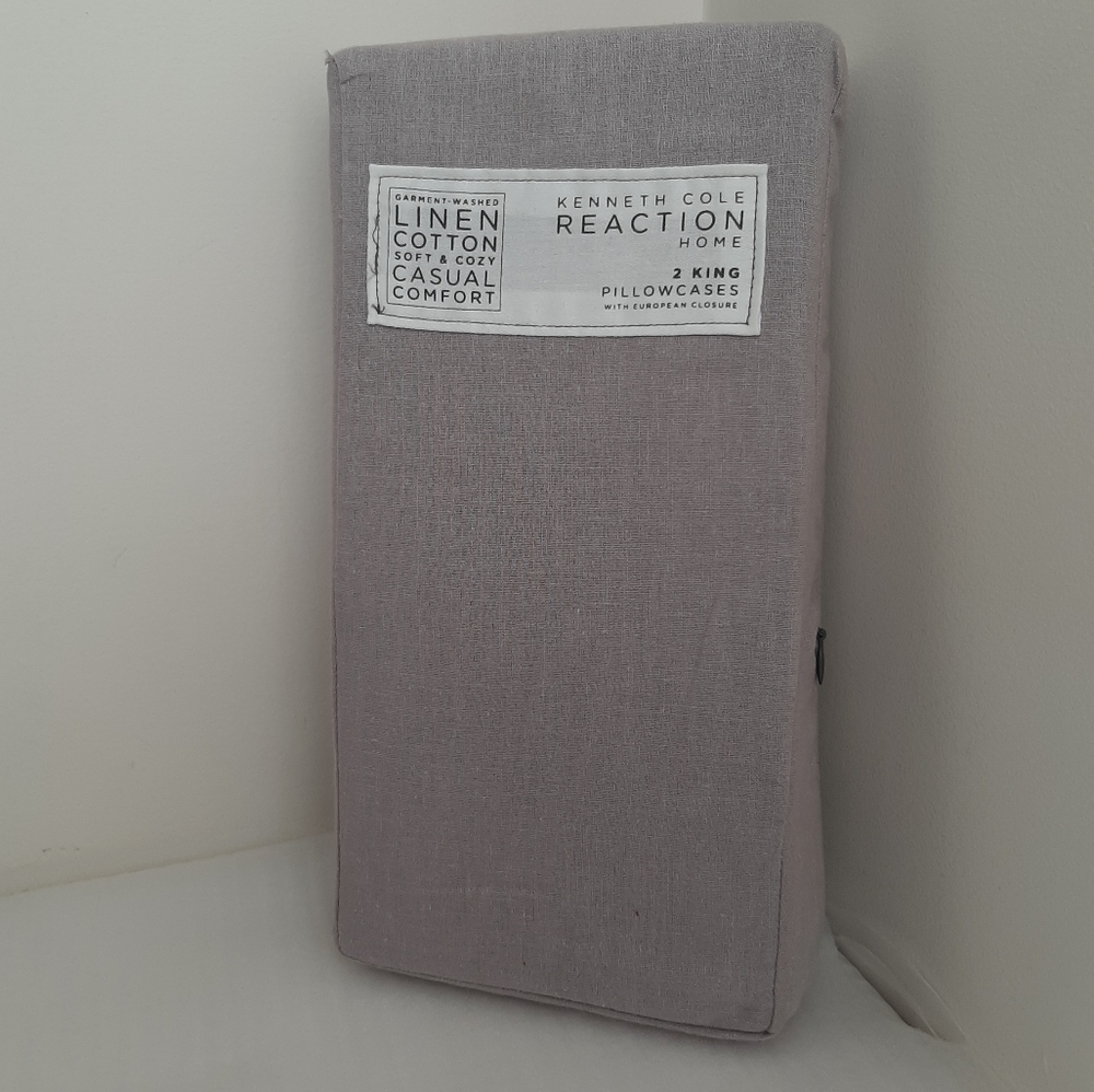Kenneth Cole Linen Cotton Lilac King Pillowcases